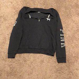 Gray, size L, PINK, quarter zip